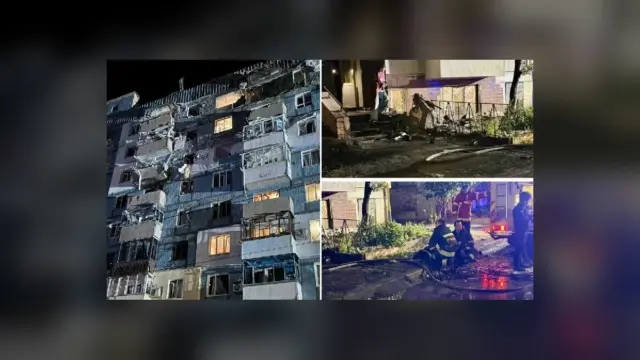 У Дніпрі дрон влучив у дев'ятиповерхівку: попередньо поранено трьох людей